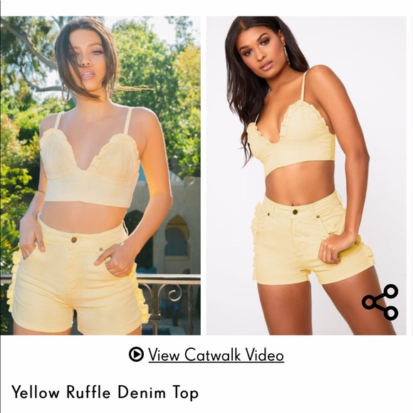 PrettyLittleThing Tops - Yellow top